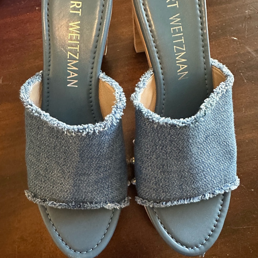 Denim clogs/sandals .